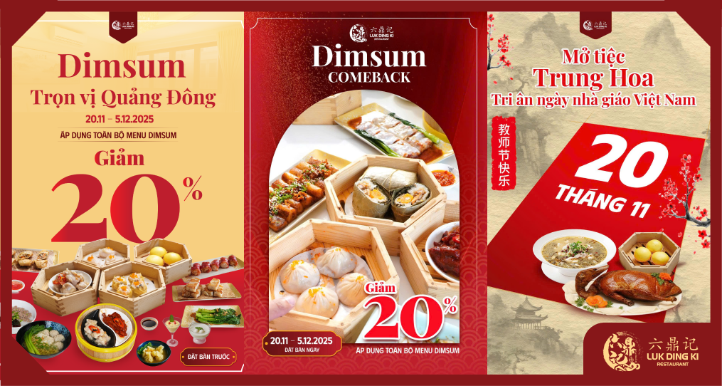 khuyến mãi giảm dimsum Lục Đỉnh Ký tháng 12